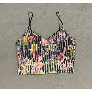 Love J XL Crop Tank Colorful Top Stretchy